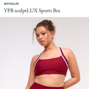 Abercrombie YPB SculptLUX Sports Bra Red